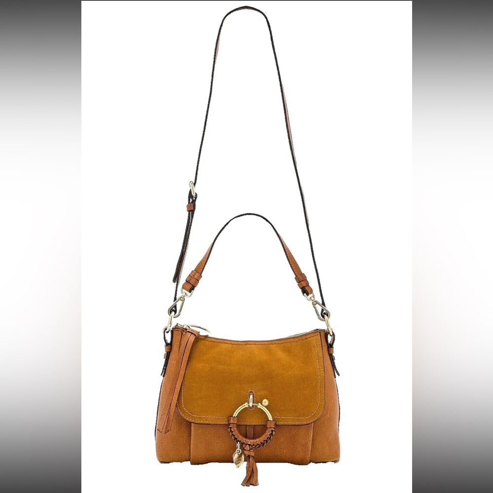See By Chloe Tan Leather Joan Small Crossbody with Braided Ring - Picture 5 of 17